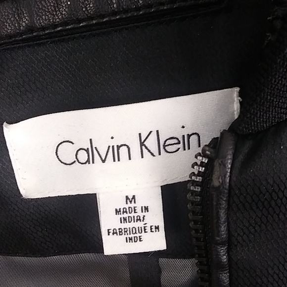 Calvin Klein Black Polyester Stand Up Collar Long Sleeve Zipper Front Jacket - Picture 7 of 14